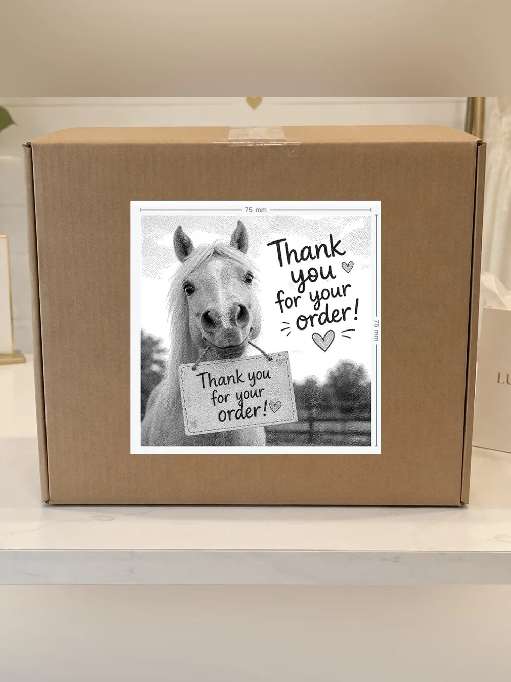 Horse Thank You Stickers 3”x3”-100ct. New